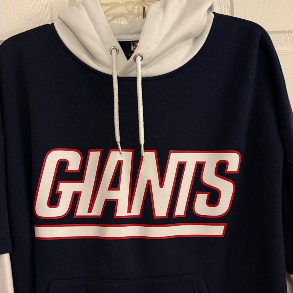 NY Football Giants Navy and White Hoodie - Picture 2 of 3